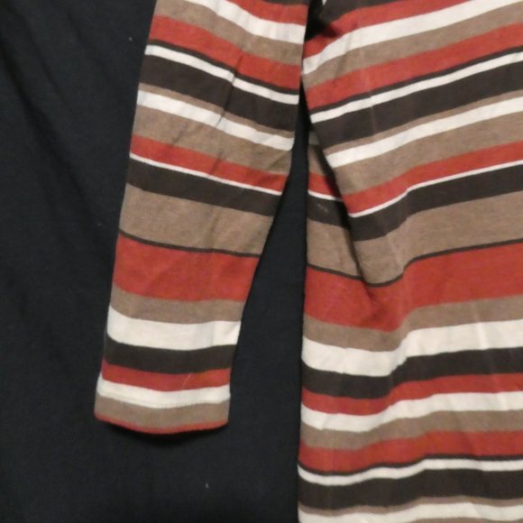 CROFT & BARROW | large | 100% Prima Cotton | Striped Long-Sleeve Top | NWOT - Picture 6 of 14